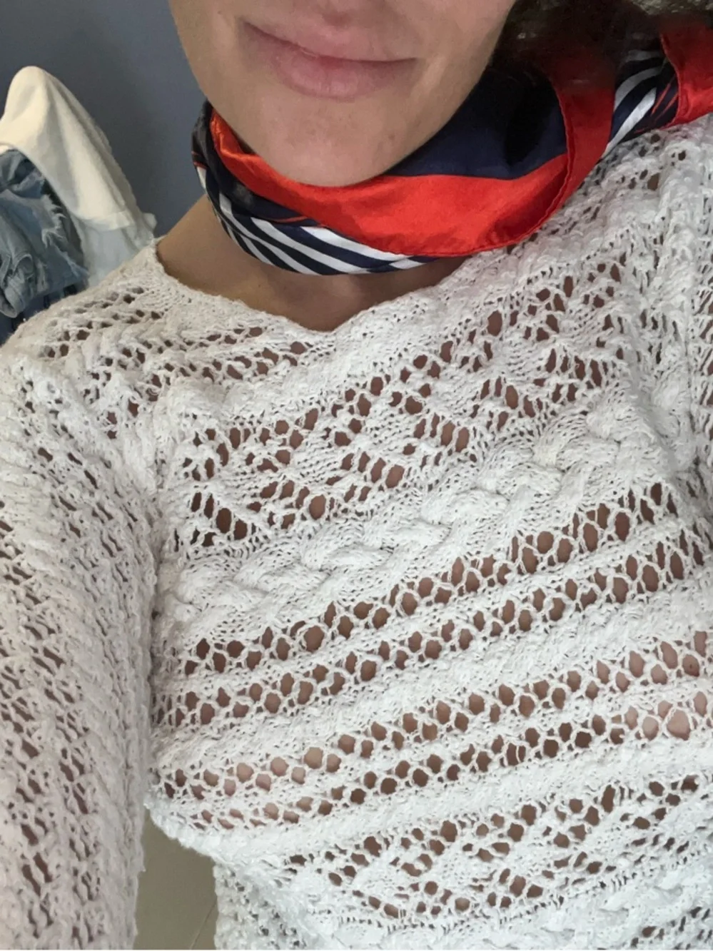 ❤️🤍💙Striped Silk Italian Scarf Unlimited Uses;perfect for the summer&vacations!